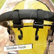 360度旋转挂钩婴儿推车挂钩手推车挂钩多功能挂钩婴儿床挂钩1/2套装 - 黑色 - 查看 1