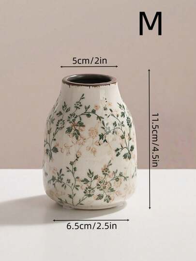 1pc made Vintage Crackle Glaze Ceramic Mini Flower Vase Rustic Farmho Bloemen Centerpiece crafted Ice Crack, Bohemian Living Room Dried/Fresh Display, Room, Study, Office Desk, New Chinese Zen Zachte Furnishing view 9