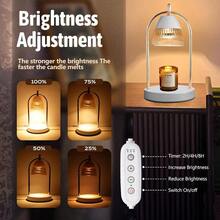 GEEZO Fragrance Candle Warmer Lamp,Electric Candle Warmer With Timer & Dimmer,Mom Christmas Birthday Gifts For Women, House Warming Gifts New Home Bedroom Decor - White 03 - View 3
