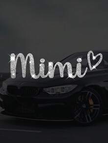 1pc Mimi Heart Sparkling Residue Free Vinyl Car Stickers For Cars, Windows, Motorcycles, Bumpers, Laptops, Vinyl Stickers. - one-size - View 15