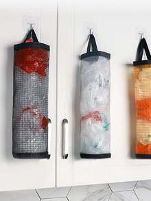 1pc Wall-Mounted Plastic Bag Dispenser Rack Organizer For Home, Kitchen, Summer Beach Party, Food, Camping, Organizer, Room Decor, Kitchen Accessories - Multicolor - View 9