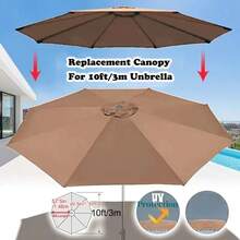 مظلة حديقة خارجية للاستخدام على مدار السنة - مصنوعة من البوليستر ، غطاء سميك ، حظر الشمس ، لون بيج ، مناسبة للساحات والاستخدام الخارجي ، مظلة حديقة زخرفية ، غطاء استبدال