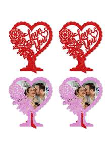 2 soportes de mesa decorativos con marcos de foto 3D, decoración y accesorios para ambientación de bodas y fiestas