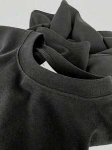Local Boy Outfitters - Branded T - Shirt Of 220g Heavyweight 100% CottonHip Hop  T-Shirt Comfortable And Light, Casual T-Shirt-4731CNHHY TRADING LIMITED - Black - View 4