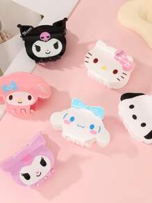 Sanrio 1 Pc Sanrio Genuine Authorized Acrylic Hair Grabber Hello Kitty Melody Cute Cartoon Hair Accessories Clip Fashion Accessories