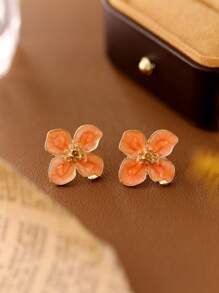 1 Paar europäisch-amerikanisch klassische Blumen elegante Ohrringe, vielseitig und chic koreanischer Stil süße Ohrstecker