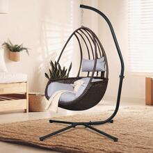 Aoodor Hammock C Stand Solid Steel Construction For Hanging Swing Chair Patio - as pic - View 3