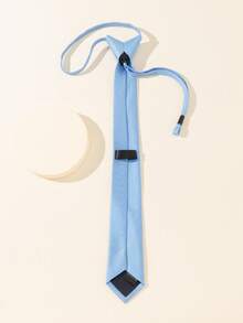 1pc Men's New Versatile Solid Color Dress Shirt With Adjustable Tie, Simple Design - Cord Buckle Solid Color Tie - View 23