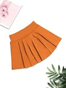 Set da 3 pezzi Gonna sportiva mini da donna, gonna pantalone casual con vita alta, da esercizio e corsa, con tasche