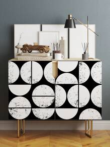 Scandinavian Style Abstract Self Adhesive Wallpaper Mid Century Modern Minimalist Black And White Removable Peel And Stick Wallpaper Boho Wall Decor Geometrical Minimalistic Peel And Stick Or Pre-Pasted Mural Wall Paper Wall Stickers Room Decor Wall Sticker