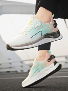 2025新款男士透气网眼休闲运动鞋，四季气垫减震防滑跑步鞋，舒适时尚，适合户外运动、跑步、健身房 - 彩色 - 查看 1