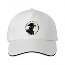 Denim Patchwork Graphic Baseball Cap - Rustic Western Edge - Black - View 2