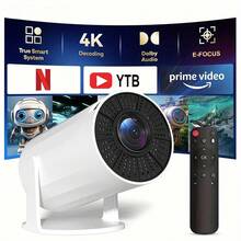 XBJ MINI Projector, 4K Portable Projector With Auto Keystone & Focus | Ultra-Clear 1080P Full HD, 10000L Brightness, Bluetooth 5.0, WiFi, Compatible With TV Stick, USB, Phone | Ideal Electronics For Home Theater, Bedroom, Outdoor Movie Night | Perfect Mother's Day, Father's Day, Graduation Gift For Family (Proyector Cine En Casa, Proyector) - 美規A型插(110-127V) - 查看 1