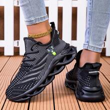 Atmungsaktive Damen Lässig Schuhe mit geflochtenem Sohlendesign, bequeme Mesh Schnürschuhe, vielseitige Sportschuhe für Lässig