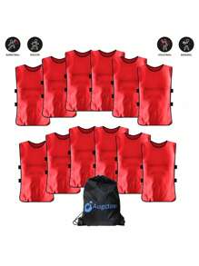 12PCS Soccer Bibs, Scrimmage Training Vest, Basketball Football Team Sports Pinnies Jerseys For Youth Adult Soccer Pennies