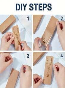 20/50/100pcs Gift Packaging Blank Card Key Chain Display Card