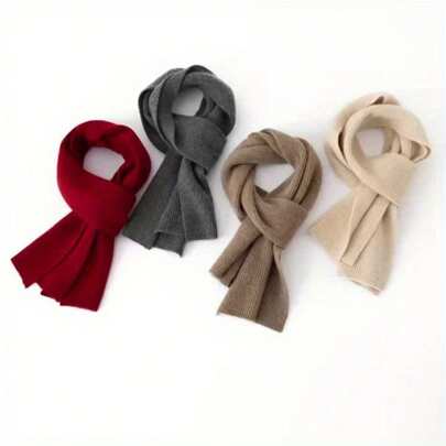Local Warehouse- Style Soft Warm Winter Scarves 100% Cashmere Knit Scarf Unisex Simple
