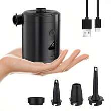 1pc Mini Portable Air Pump, Electric Air Compressor, Wireless Rechargeable Pump, Inflation/Deflation Pump Suitable For Inflatables, Air Mattress, Boats, Swimming Rings, 5200mAh