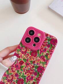 Funda de teléfono con estampado floral diminuto en rosa fucsia, funda de teléfono con estilo vintage de flores dispersas multicolor en rosa fucsia, funda de protección de lente, compatible con iPhone y Galaxy, compatible con iPhone 13, 15, 16 Pro Max, 16, 14, 15, 16 Plus, teléfonos Galaxy a prueba de agua, a prueba de golpes y resistente a arañazos - Multicolor - Ver 6