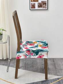 1/2/4/6pcs Printed Stretch Removable & Washable Dining Chair Seat Cover