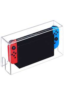 适用于 Switch 2 (2025)/Switch OLED/Switch NS 的透明防尘罩，为主机和底座提供防刮防摔保护。兼容 Switch 第二代底座保护配件。无需安装，可自行 DIY 定制。两侧均设有开口，方便连接充电线，边缘光滑，不会伤手。 - 彩色 - 查看 10