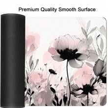 1pc Pink Floral Teal Mouse Pad Washable Boho Flowers Gaming Mousepad Non-Slip Rubber Base Mouse Pads For Office Laptop
