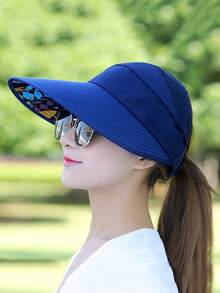 Quick-Dry Ponytail Hat For Women, Summer Sun Protection Hat With Face Mask Hanging Hole, Baseball Cap Style - Multicolor - View 17