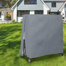 Funda para mesa de ping pong con cremallera, resistente y con bolsa de almacenamiento, tela Oxford 210D (165 x 70 x 185 cm, gris)