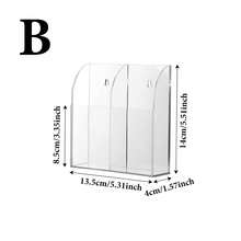 1pc Transparent Acrylic Wall Mounted Storage Box, Remote Control Holder, Media Storage Box, Desktop Remote Controller Storage, Stationery And Parts Organizer - Multicolor - View 13