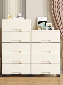 5/4/3/2/1 Drawer Style Storage Cabinet, Narrow Gap Side Shelf Unit, Multi-Layer Plastic Bedside Cabinet, Bathroom