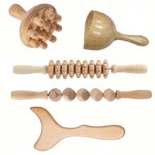 SilvaLex 木制按摩工具，全身按摩器，手部按摩器，腿部按摩器，肩部按摩器，颈部按摩器，面部按摩器，背部按摩器，腰部按摩器，全身肌肉按摩器，针对不同身体部位的多功能按摩，身体放松工具，适合家庭使用，可作为礼物送给家人、朋友、同学、女朋友