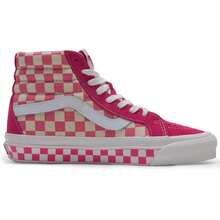 Vans SK8-Hi 38 DX 高帮滑板鞋，男女款轻便休闲运动鞋 - 粉紅色/粉白棋盤格 - 查看 2