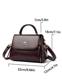 Dedoo Bolso de mujer con tapa abatible de dos capas, bolsos cruzados de lujo casuales, bolsos de mano de alta calidad, bolsos de mensajero de moda