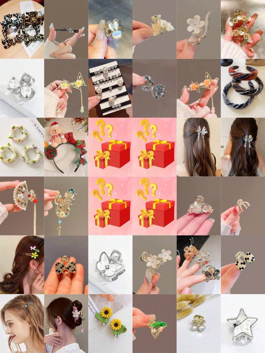 Surprise Lucky Mystery Box - Relax With Unique Random Items, Perfect 2025 Gift, You Can Randomly Get 3-8 Different Jewelry And Hair Accessories, Value For Money, Cute Blind Box - Multicolor - View 1