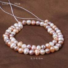 1 cuerda de perlas de agua dulce naturales sueltas, charms espaciadores para hacer collares, pulseras y accesorios de joyería para mujeres y hombres