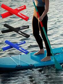 1 Pair Random Color Paddle Board & Kayak Accessories - Paddle Protector Cover, Paddle Shaft Sleeve, Anti-Slip Paddle Grip Glove, Paddle Leash To Prevent Loss And Sinking