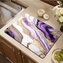 Kitchen Utensil Drying Mat, Dining Table Insulation Pad, Tea Cup Heat Resistant Mat, Coffee Machine Absorbent Pad - Multicolor - View 11