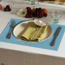 1/4/6/8/12 Stück bedruckte waschbare Tischsets aus Leinen, Oberflächenschutzmatten, Tischsets für Innen und Außen, geeignet für Feierlichkeiten, Küchen- und Esszimmerdekoration