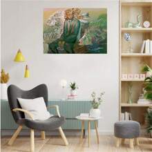 1pc Frameless Vintage Painting Anime Art Posters Decoration Game Room Bar Coffee Shop Bedroom Dormitory Wall Cartoon Modern Wall Arts Decoration Home Decoration Gifts ,Wall Art With Frame