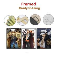 ONE PIECE Set Of 1/3/6 Pcs Anime One Piece TRAFALGAR LAW Poster Funky Canvas Wall Art Posters & Prints For Dorm Bedroom Living Room Decor ( Unframed)