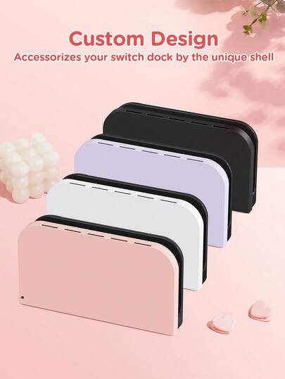 兼容Switch NS2的卡槽底座保护壳，适用于新款Switch2 (2025)/Switch NS/Switch OLED底座保护套，Switch游戏配件，硬壳底座配件，可收纳游戏卡，防刮擦，防污，多种颜色和款式可选，贴合紧密，安装简便。