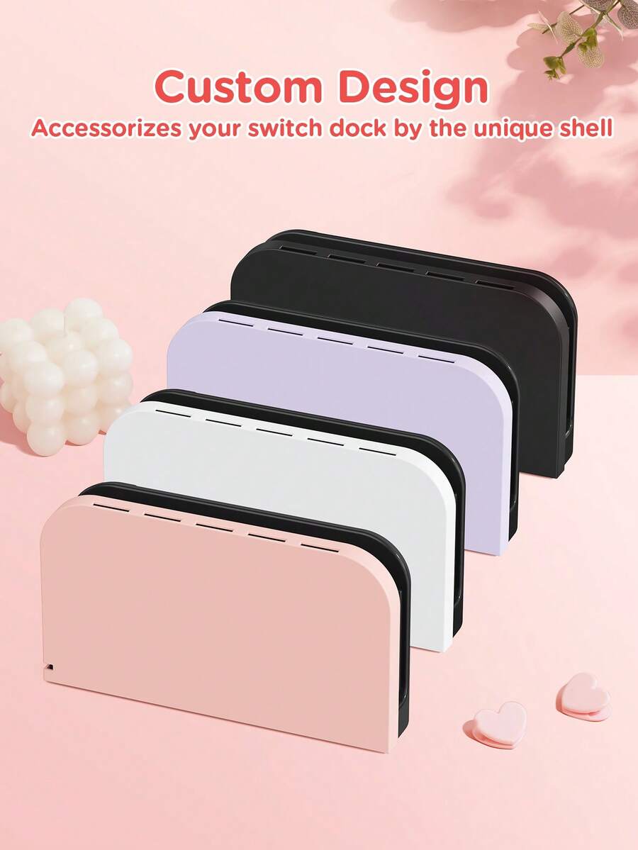 兼容Switch NS2的卡槽底座保护壳,适用于新款Switch2 (2025)/Switch NS/Switch OLED底座保护套,Switch游戏配件,硬壳底座配件,可收纳游戏卡,防刮擦,防污,多种颜色和款式可选,贴合紧密,安装简便。 - 彩色 - 查看 1