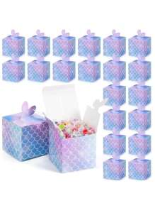 5/10/20 Stücke, Meerjungfrau Schwanz Geschenkbox, Meerjungfrau Themen Party Geburtstags Party Verpackungsbox, Hochzeit Dekoration Zubehör, Geschenkverpackungsbox