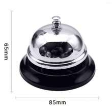 Sino De Balcão Campainha Metal Sineta Chamado Recepção Hotel - Sino De Balcão (NS-4530)+1 Pç - Visão 5