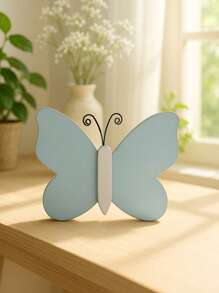 1pc Of Cute And Delicate Butterfly Theme Decorative Ornaments. These Butterflies Have Rich Colors, And Each Butterfly Is Equipped With Delicate Curled Antennae, Exuding A Simple And Charming Atmosphere. It Is Suitable For Nature Lovers And People Who Like Sweet Style Decorations. It Is Perfect For Display On Shelves, Desks Or Windowsills, Adding A Touch Of Natural Beauty And Sophistication To Any Space