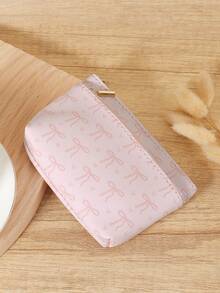 粉色蝴蝶结爱心图案时尚小巧轻便时尚适合周年纪念日适合生日礼物适合白领人士适合男士适合女士钱包迷你钱包零钱包钱包 - 粉色 - 查看 7