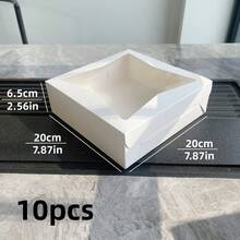 10 hộp bánh quy có cửa sổ kích thước 8x8x2.5 inch, hộp bánh ngọt, hộp bánh nướng, hộp sô cô la và dâu tây, hộp hình trái tim dễ vỡ, hộp đựng thực phẩm, hộp bánh kem cho Giáng sinh, Ngày Valentine, Halloween, Lễ Phục sinh, Ngày của Cha, Ngày của Mẹ làm quà tặng và bảo quản, tiệc Ngày Valentine, trang trí nhà cửa, quà tặng gia đình - 8825 - Xem 13