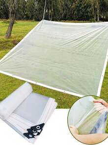 Multipurpose Waterproof Clear Tarp With Grommets: Perfect For Garden, Patio, Camping - Durable, Light-Passing, Easy Set-Up,Outdoor Plant Protection Canopy