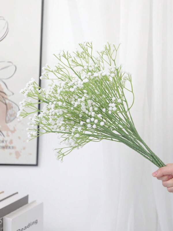 10pcs 24.2inch Artificial Baby's Breath Flowers For Wedding DIY Bouquet, Flower Arranging, Wedding Party, Home Decor