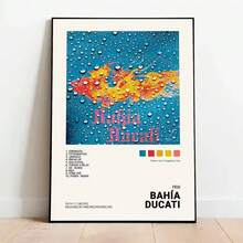 1 pieza/3 piezas Cuadros/Pósteres con opción de marco, estilo nórdico vintage, póster del rapero Quevedo, estética, póster de Mora, Feid, Eladio Carrión, Rauw Alejandro, Impresión en lienzo de álbum musical para decoración de la habitación